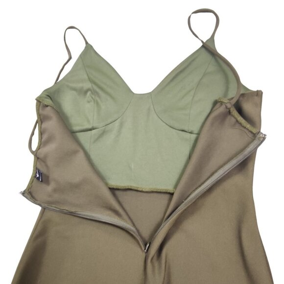 Preppy Olive Green Bodycon Dress - Picture 10 of 14